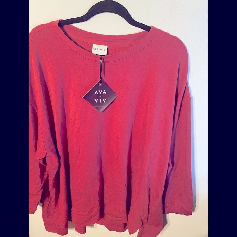 🛍 Ava & ViV Rose  Women’s Sweatshirt Size :  3X long sleeve